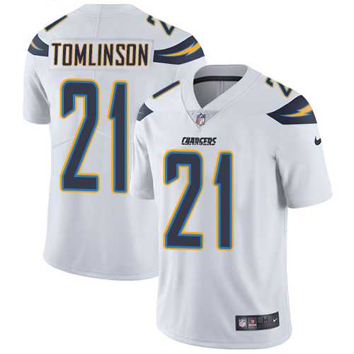 Nike San Diego Chargers #21 LaDainian Tomlinson White NFL Vapor Untouchable Limited Jersey,We sell and wholesale Nike San Diego Chargers #21 LaDainian Tomlinson White NFL Vapor Untouchable Limited Jersey on line form chian!